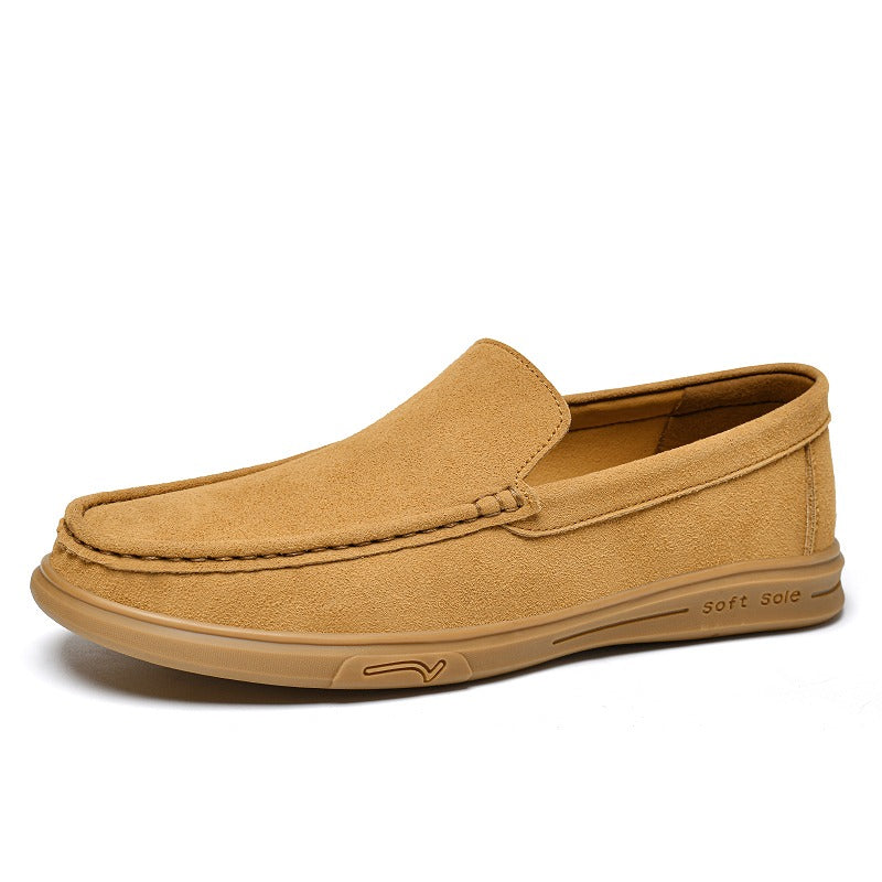Herrloafers med räfflad sula, camel, bild 6