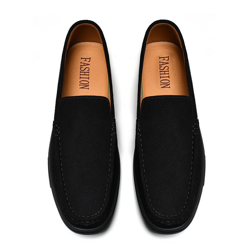 Herrloafers med räfflad sula, camel, bild 8