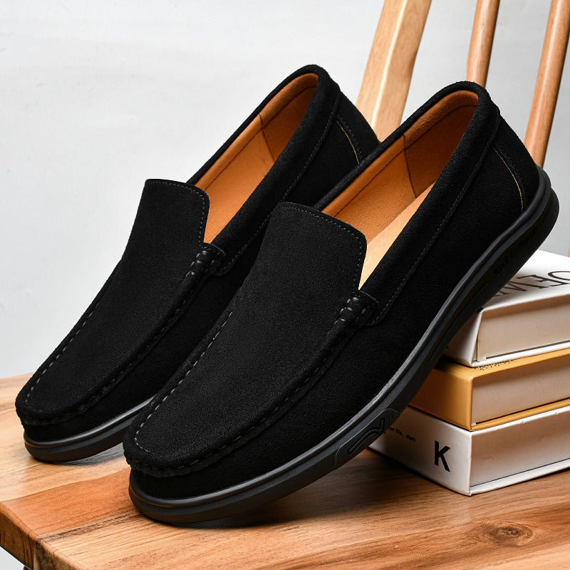Herrloafers med räfflad sula, svart, bild 9