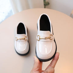 Lackerade loafers för barn, Vit