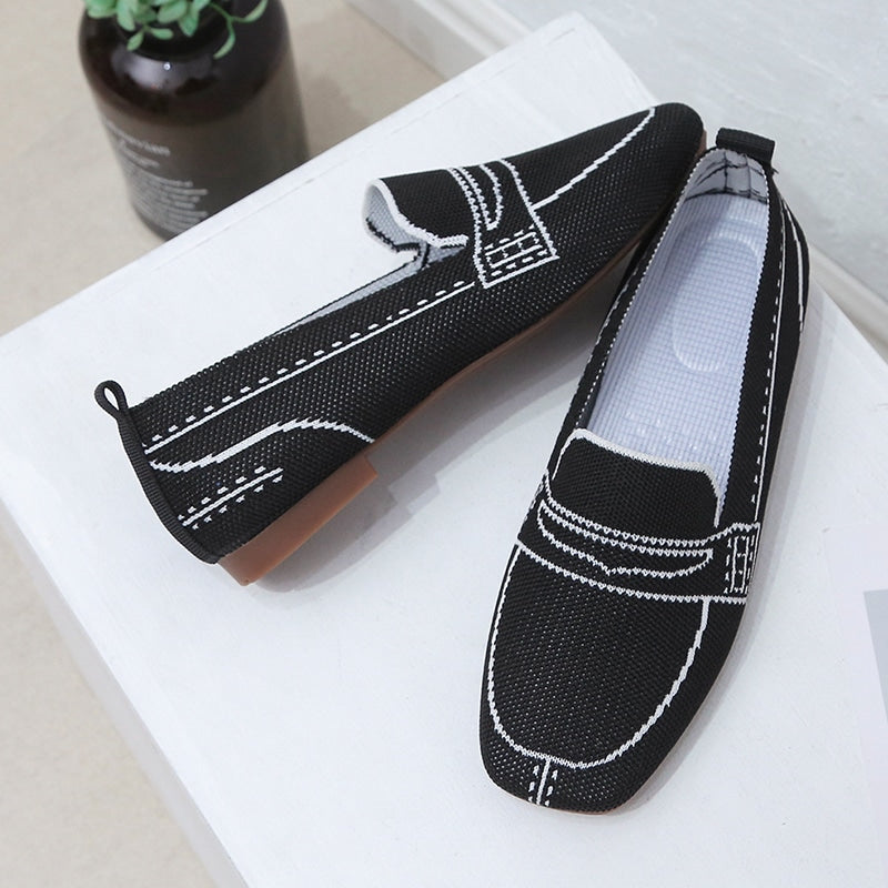 Mjuka loafers i mesh med sömdekor, bild 7 av 13