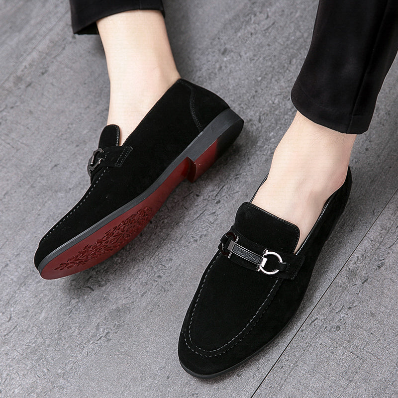 Mocka loafers med dekorativ kedja för herrar, bild 5 av 8