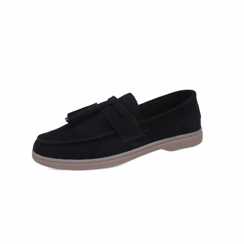 Klassiska loafers med tofsar i mocka, bild 5 av 5