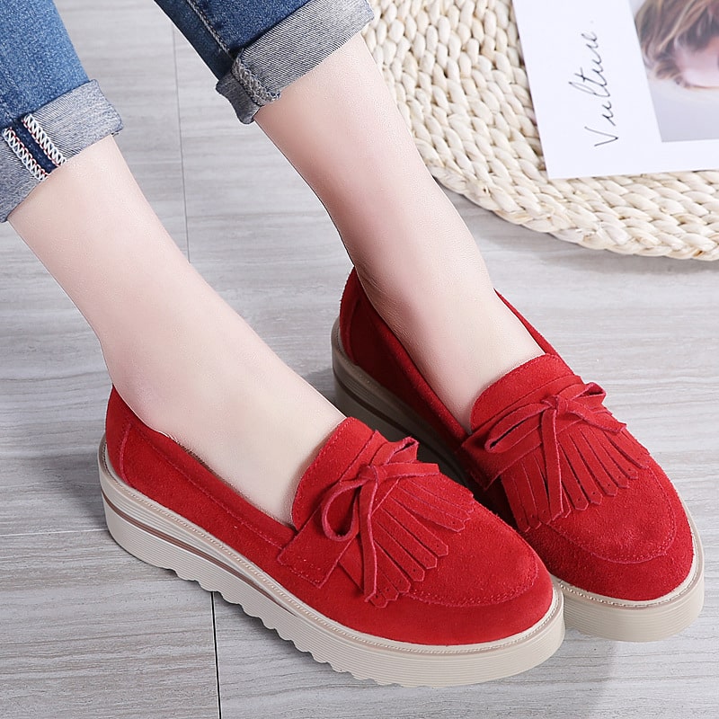 Mocka loafers med kilklack, bild 5 av 12