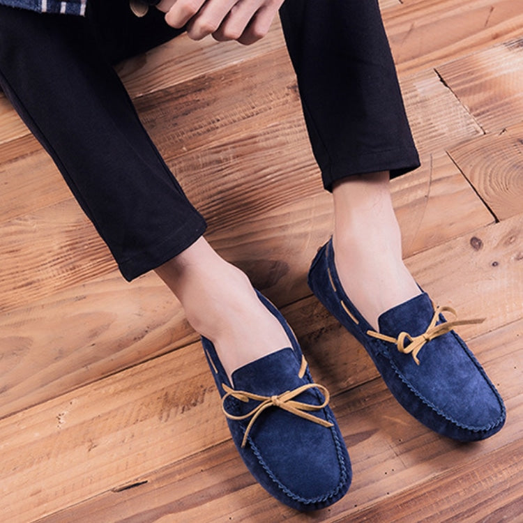 Mockasinloafers i mocka med rosett för herr, bild 4 av 4
