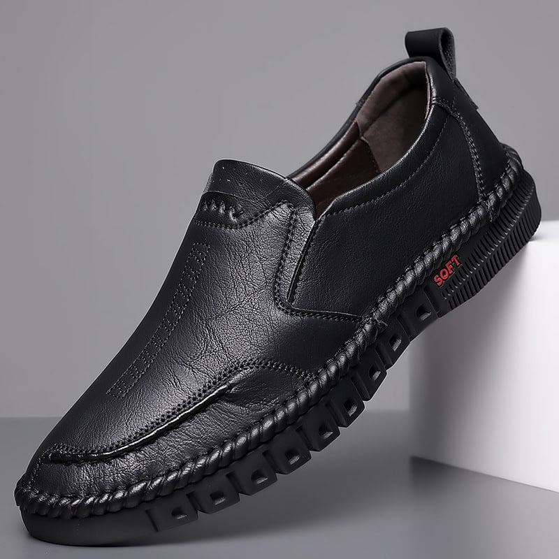 Loafers i syntetiskt läder för herr med ortopedisk sula, bild 5 av 11