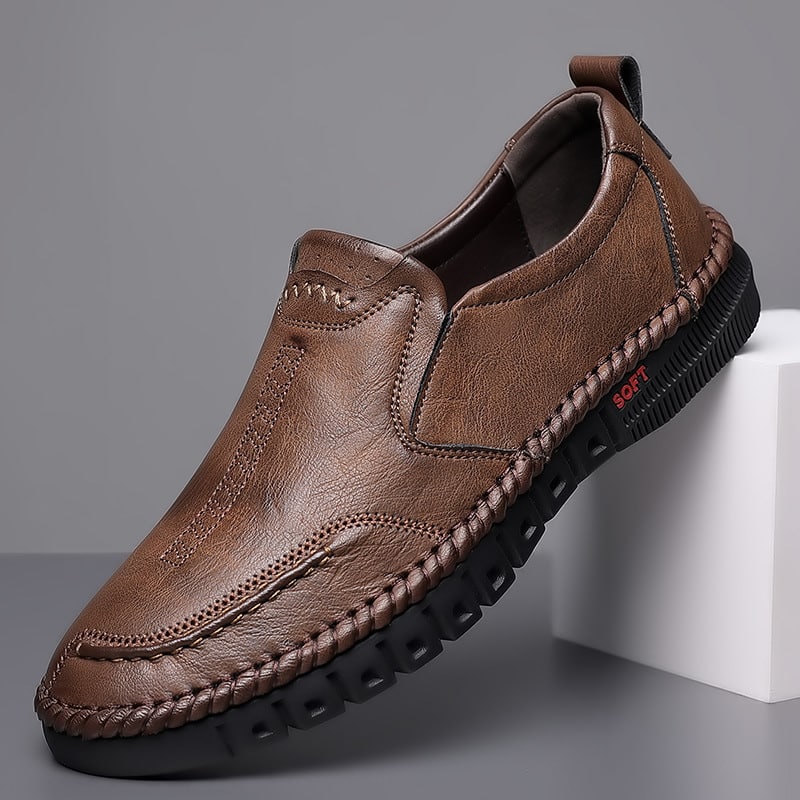 Loafers i syntetiskt läder för herr med ortopedisk sula, bild 8 av 11