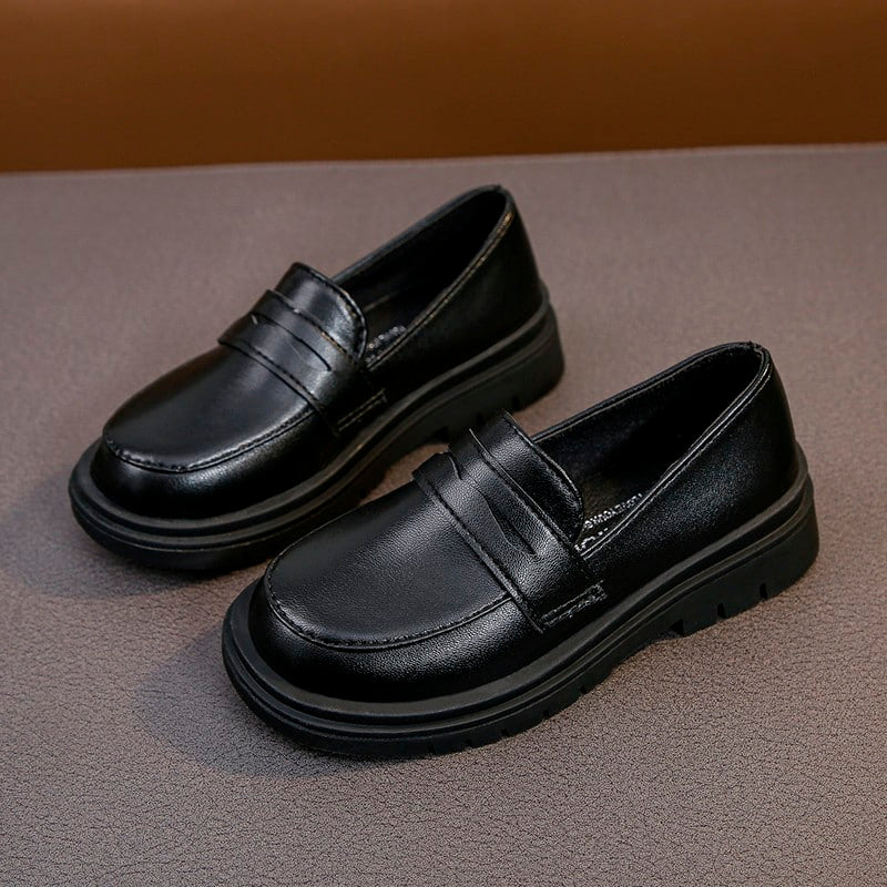 Lädermockasiner i brittisk stil för pojkar
