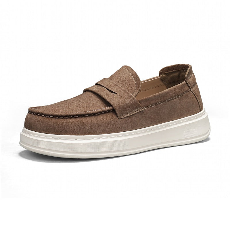 Loafers med tjock sula och slejf, taupe
