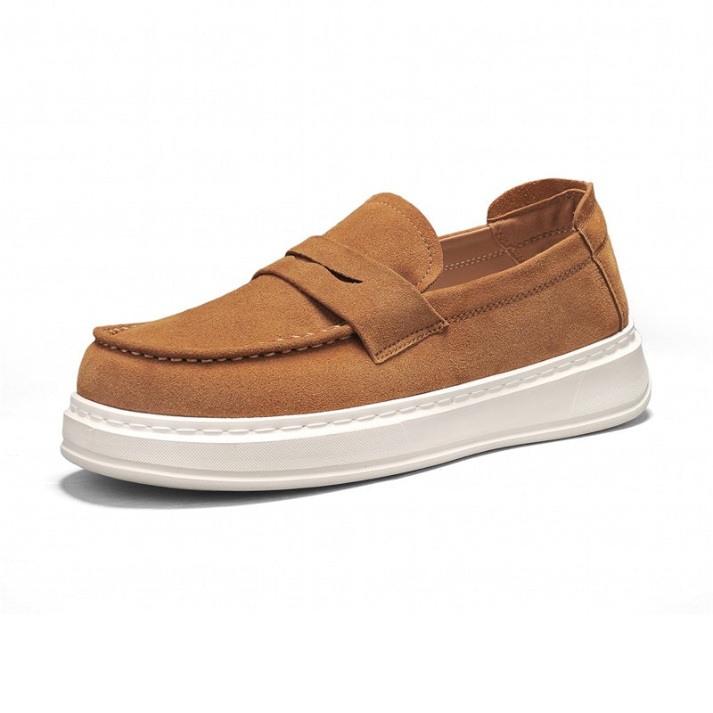 Loafers med tjock sula och slejf, kamel