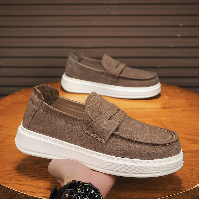 Loafers med tjock sula och slejf, taupe