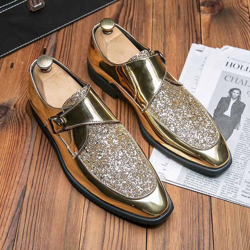 Lackerade lyxloafers med glitter för herrar, bild 2 av 10