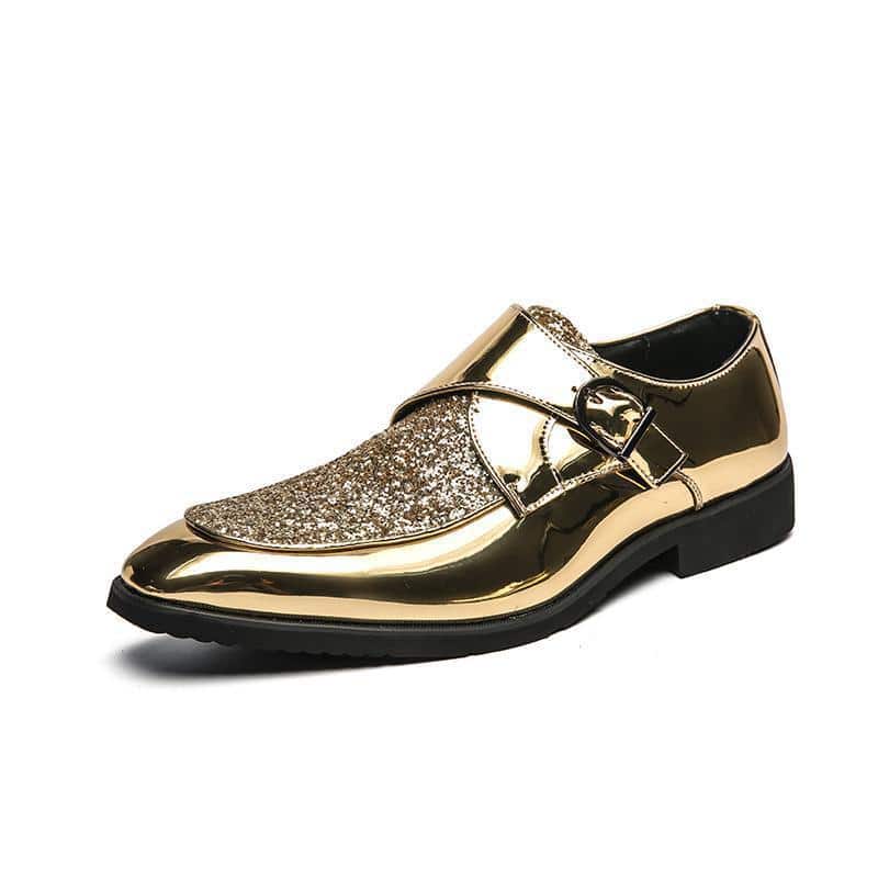Lackerade lyxloafers med glitter för herrar, bild 9 av 10