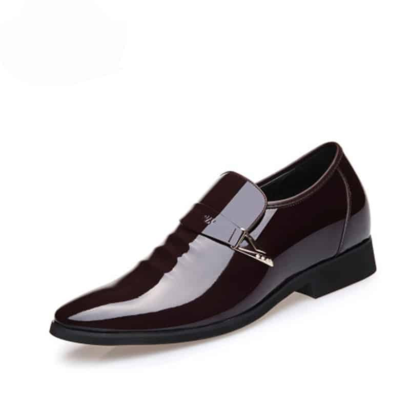 Lyxiga bruna lackloafers, bild 3 av 6