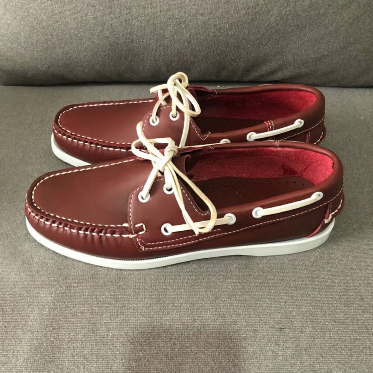 Trendiga loafers i båtstil med snörning för herrar, bild 5 av 8