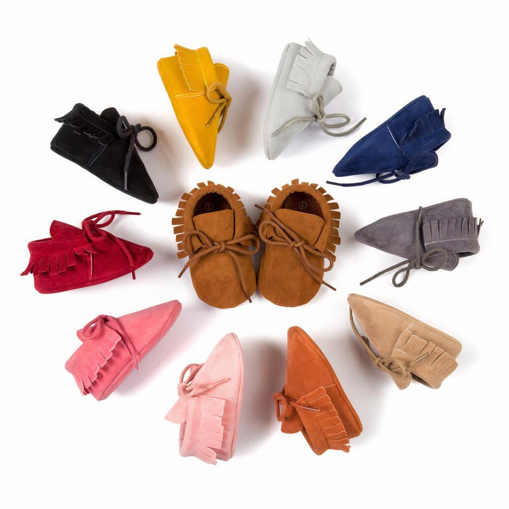Babyloafers med snörning och fransar, bild 3 av 17