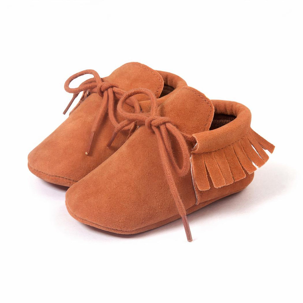 Babyloafers med snörning och fransar, bild 4 av 17