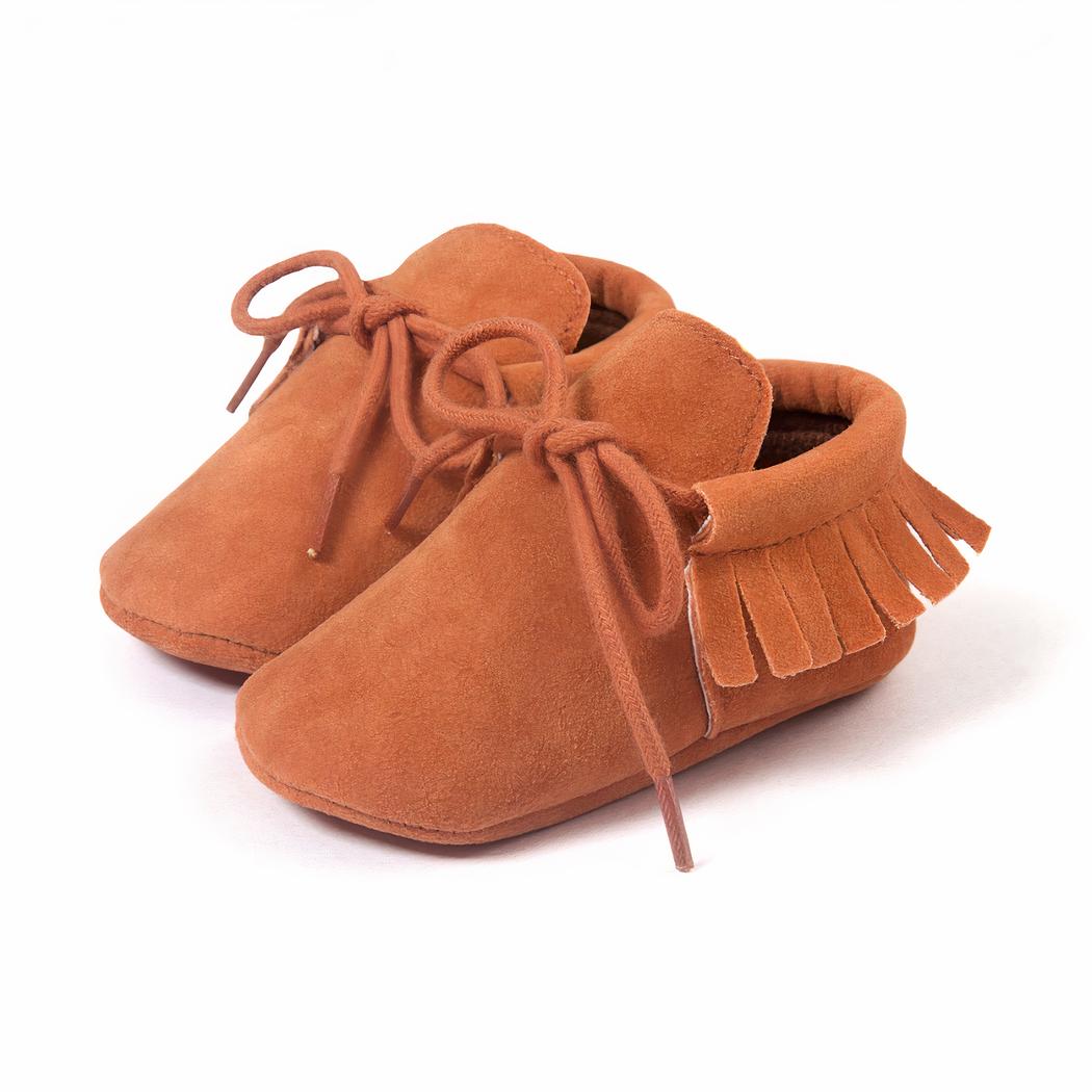 Babyloafers med snörning och fransar, bild 4 av 17