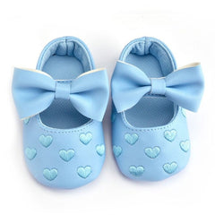 Loafers för babyflickor med hjärtmönster, Blå