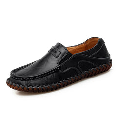 Ortopediska loafers med synliga sömmar för herrar, Svart