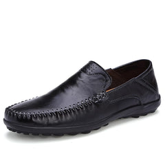 Svarta loafers i syntetläder för herrar, Svart