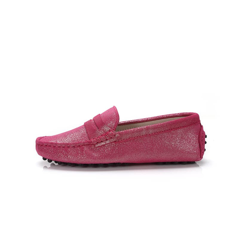 Glittrande rosa loafers för dam – vår/sommar