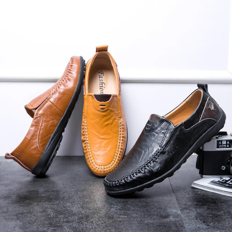 Förfinade loafers i syntetiskt läder för herr
