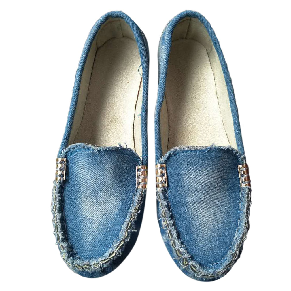 Casual loafers i blekt denim, bild 5 av 5