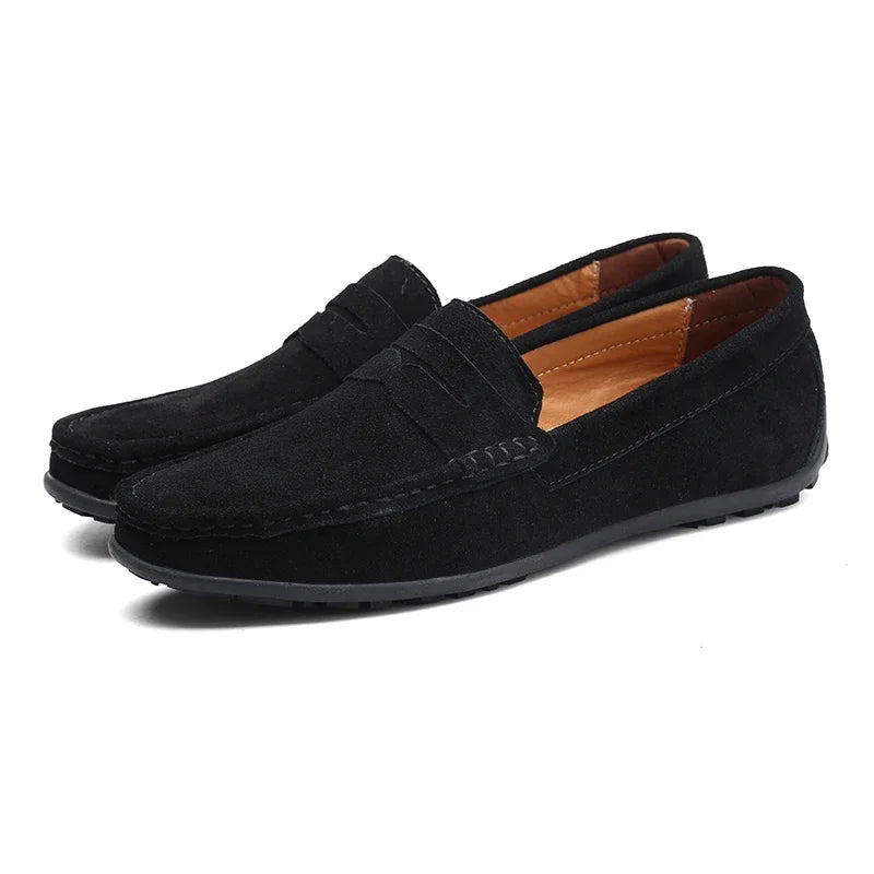 Mockaloafers herr slip-on med pennydetalj, camel