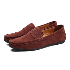 Mockaloafers herr slip-on med pennydetalj, Brun