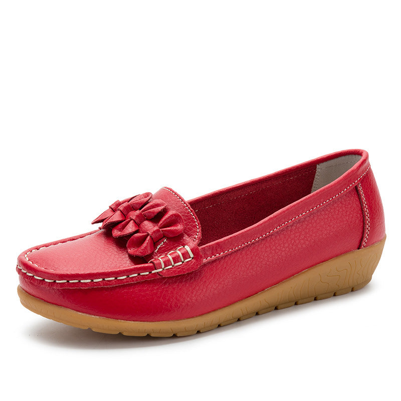 Loafers med tjock sula i läder för dam, bild 12 av 13