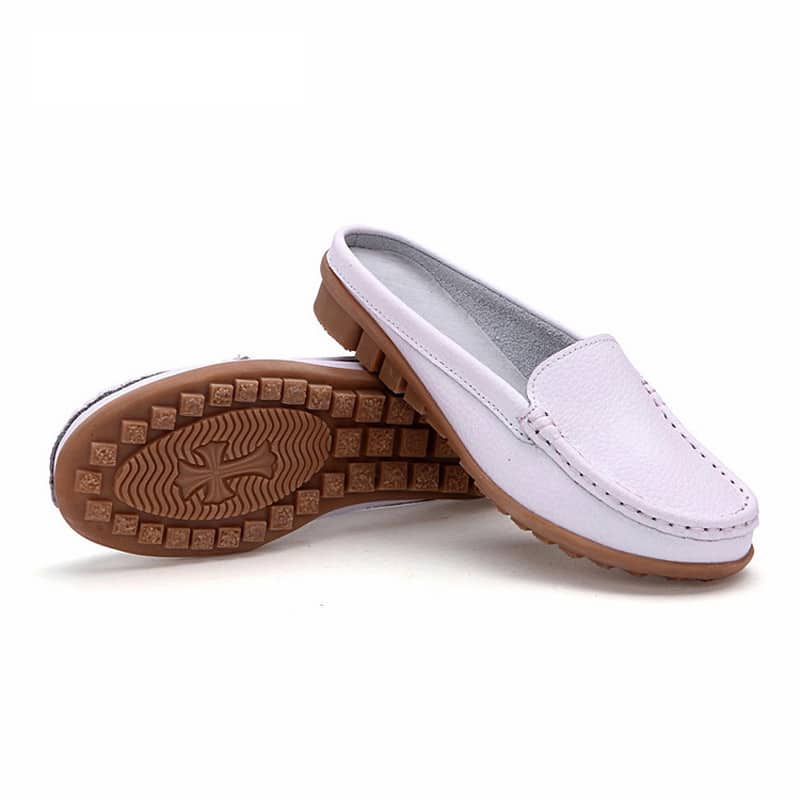 Mjuka loafer-mules i syntetiskt läder, bild 7 av 14