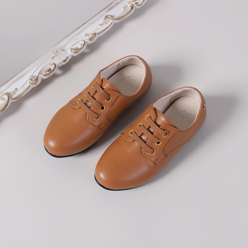 Eleganta loafers med elastiska snörband för pojkar, bild 3 av 7