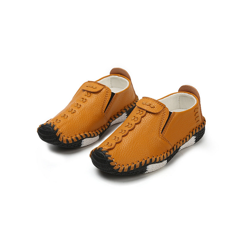 Loafers i läder med mjuk sula för pojkar, bild 2 av 8