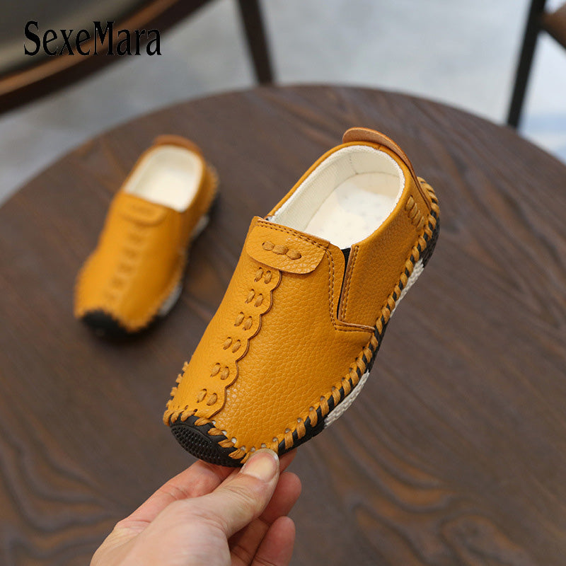 Loafers i läder med mjuk sula för pojkar, bild 3 av 8