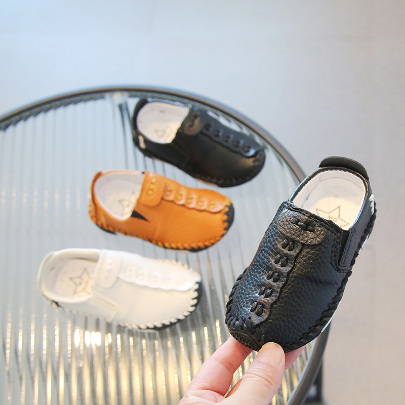 Loafers i läder med mjuk sula för pojkar, bild 5 av 8