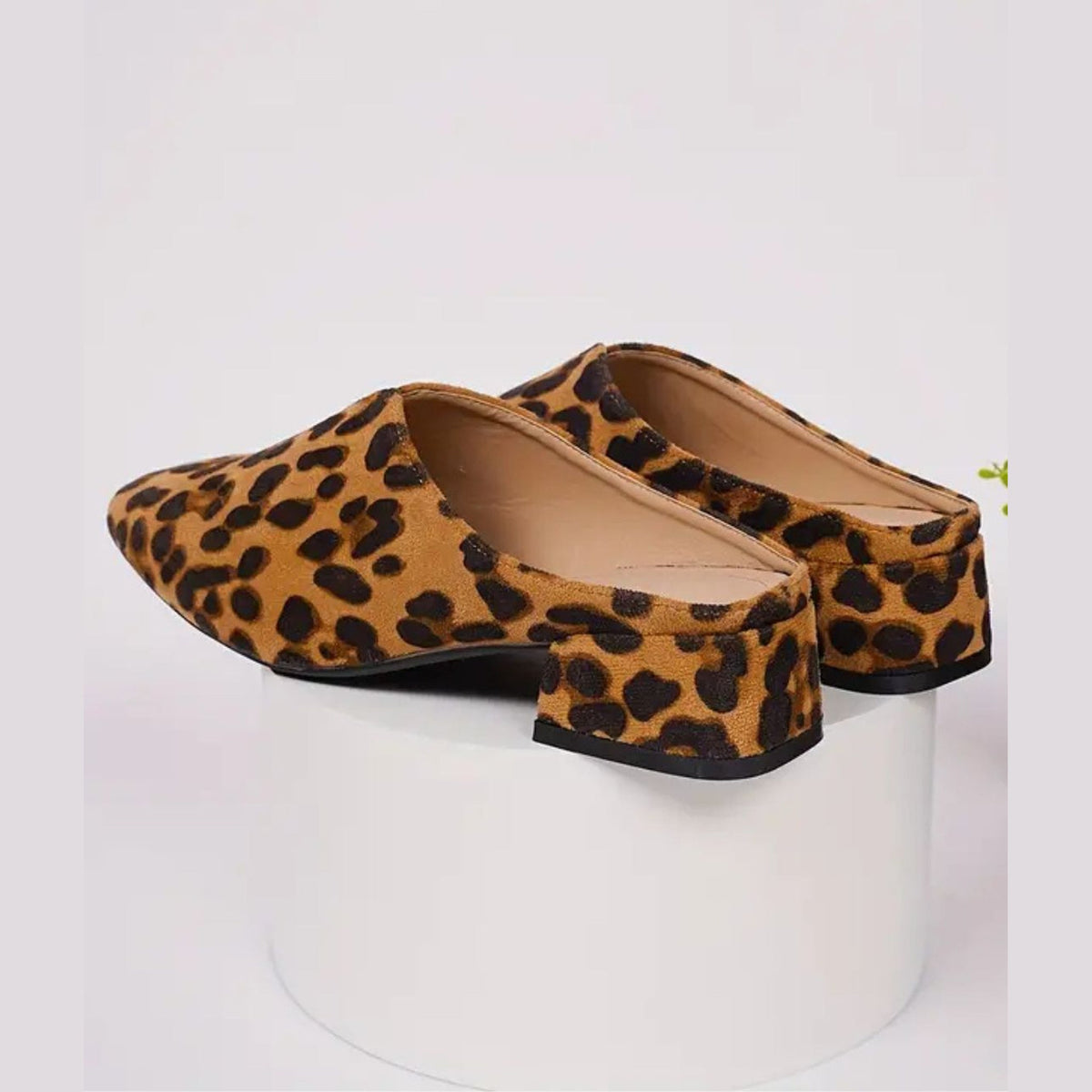 Leopardmules med fyrkantig klack, leopardmönster, bild 7
