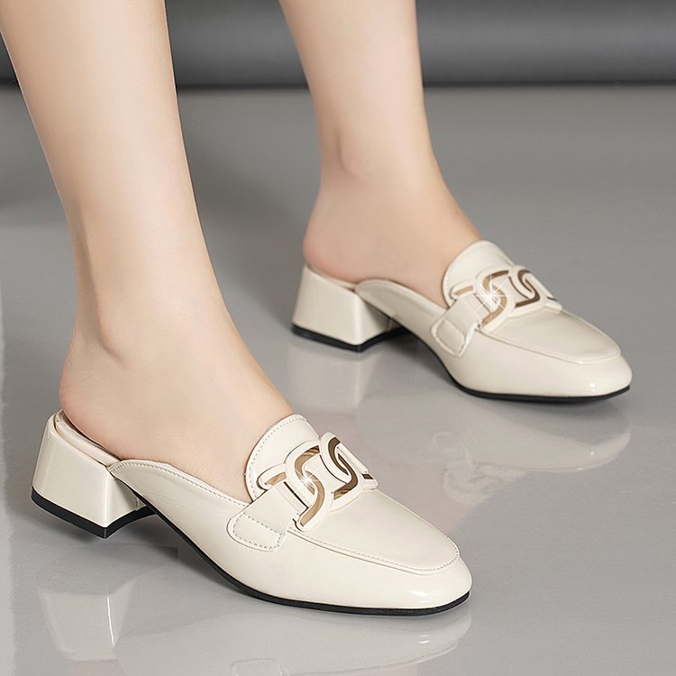 Loafers i mulmodell med blockklack för damer, bild 2 av 7