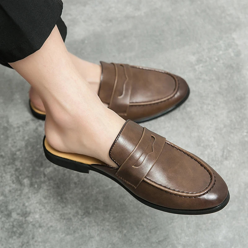 Öppna loafer-mules herr, uppifrån