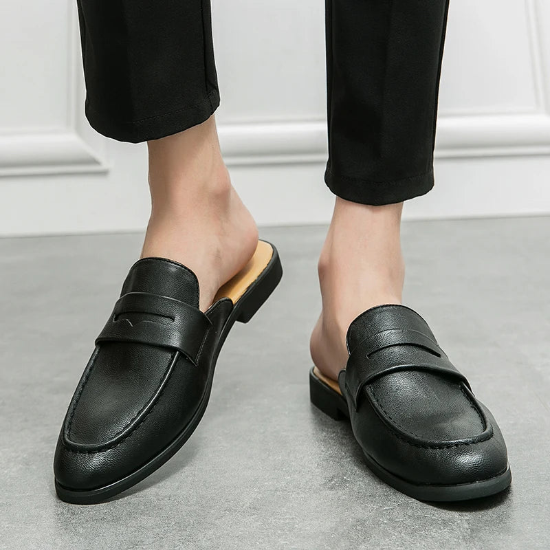 Öppna loafer-mules herr, buren
