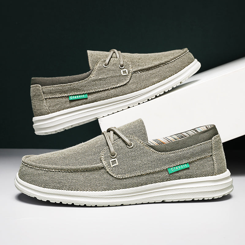 Ortopediska loafers i canvas med mjuka sulor för herrar, bild 2 av 9