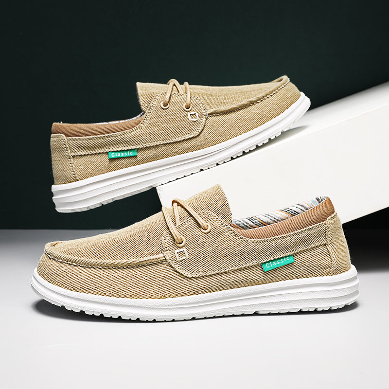 Ortopediska loafers i canvas med mjuka sulor för herrar, bild 3 av 9