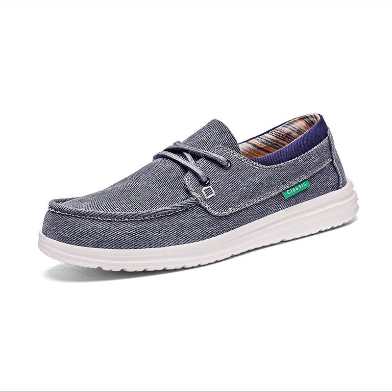 Ortopediska loafers i canvas med mjuka sulor för herrar, bild 5 av 9