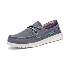Ortopediska loafers i canvas med mjuka sulor för herrar, Blå