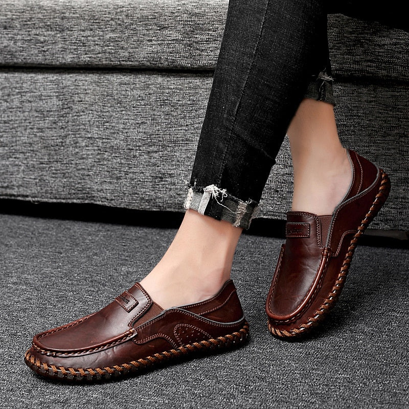 Ortopediska loafers med synliga sömmar för herrar, bild 4 av 9