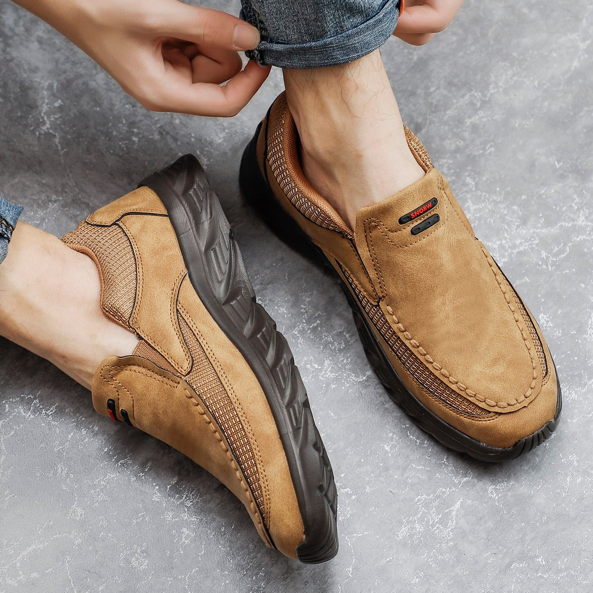 Ortopediska och avslappnade loafers för herrar, bild 7 av 12