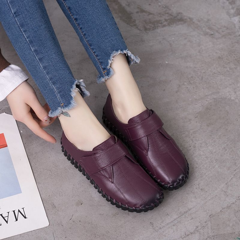 Ortopediska violetta kardborreloafers för kvinnor