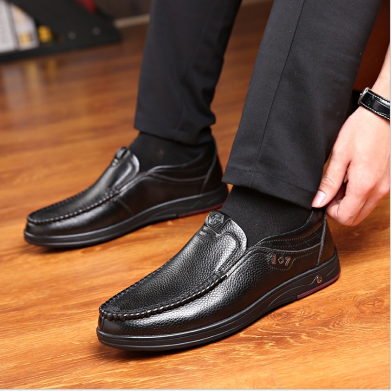 Ortopediska loafers i äkta läder för herrar, bild 5 av 7