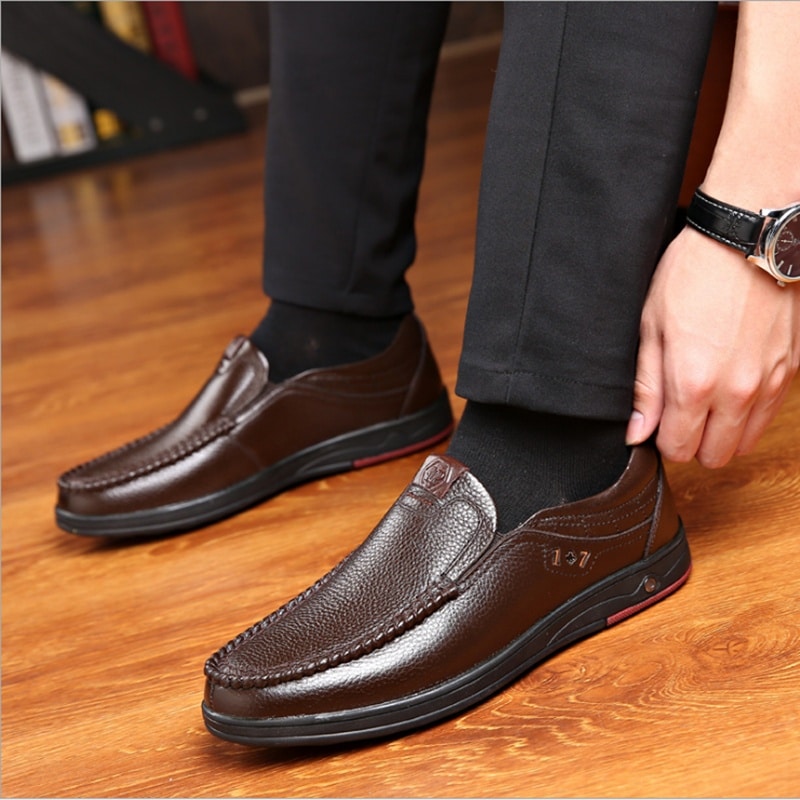 Ortopediska loafers i äkta läder för herrar, bild 6 av 7