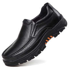 Ortopediska loafers i mjukt syntetläder för herrar, Svart